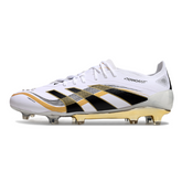 Chuteira Campo Adidas Predator 25 Elite FG Branco e Dourado